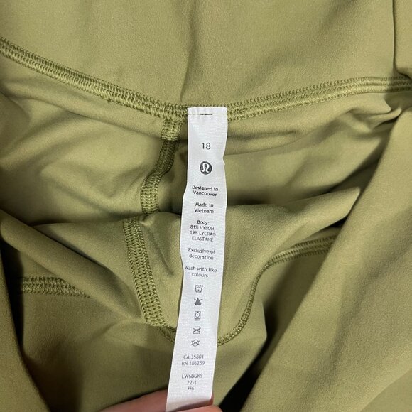 Lululemon Athletic Align HR Crop Yoga Pants Bronze Green NWT Women’s Size 18 - Picture 5 of 6